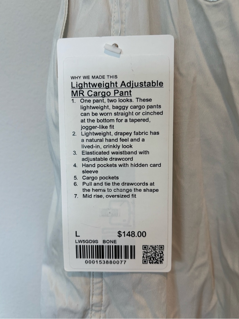 lululemon athletica Lightweight Adjustable MR Cargo Pants in Off-White - Picture 5 of 7